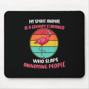 Mitt andliga djur är grumpy Flamingo Musmatta
