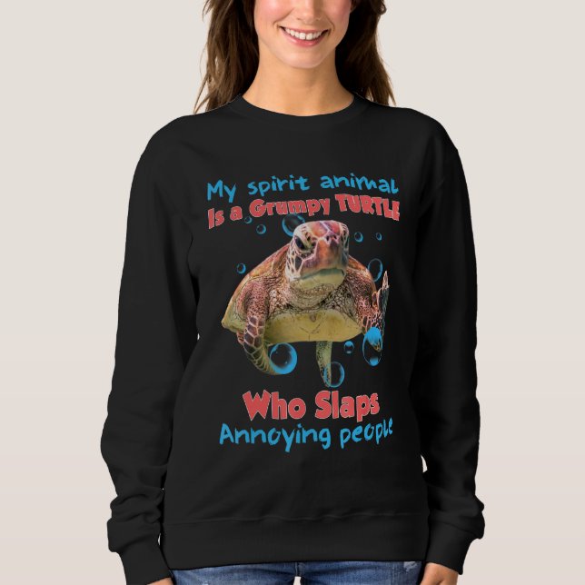 Mitt andliga djur är grumpy Turtle T Shirt (Framsida)