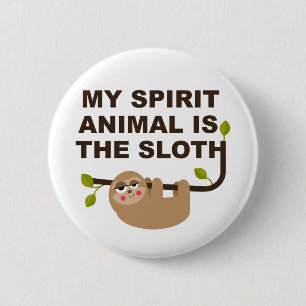 Mitt andliga djur är Sloth Knapp