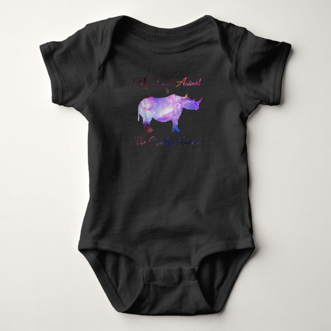 Mitt andliga djur Knubbiget Unicorn Adworthy Rhino T Shirt (Framsida)