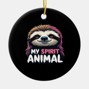 Mitt andliga djur - Lazy Sloth Design Julgransprydnad Keramik