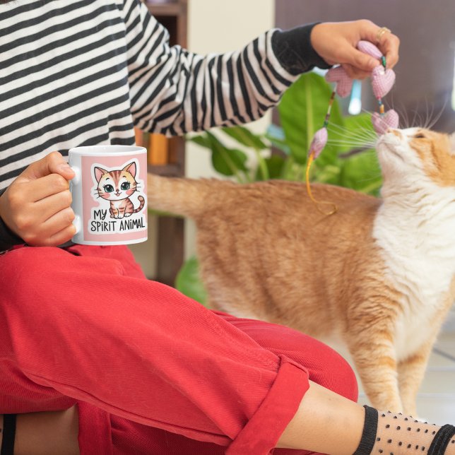 Mitt andliga djurkatt Mugg (This adorable, "My Spirit Animal" cat mug would make the perfect cat lover gift! )