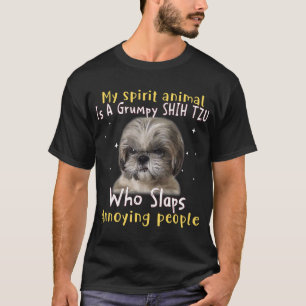 Mitt andrattdjur är en grumpy Shih Tzu - Shih Tzu  T Shirt