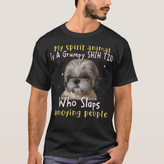 Mitt andrattdjur är en grumpy Shih Tzu - Shih Tzu  T Shirt