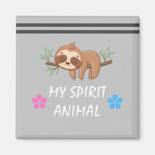 Mitt andrattdjur   Cute Sleeping Sloth Magnet