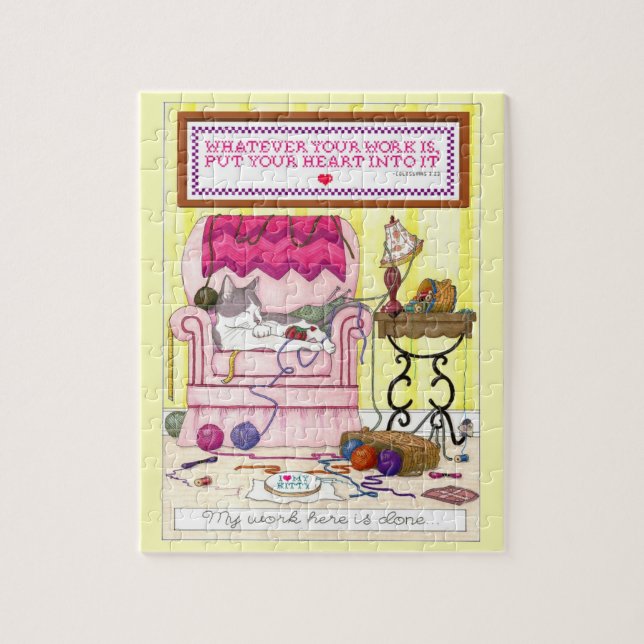 Mitt arbete här är det gjorda pussel (Vertikal)