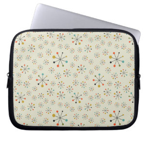 Mitt--Århundrade atom- inspirerat mönster Laptop Fodral