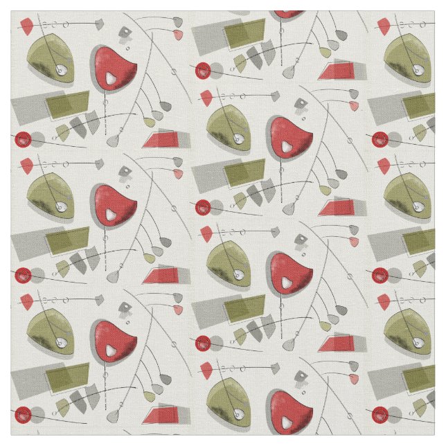 Mitt--Århundrade atom- Kinetic mobiler Tyg (Närbild)