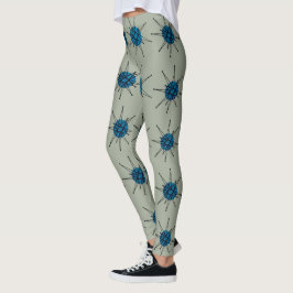 Mitt--Århundrade Franciscan atom- Starburst Leggings