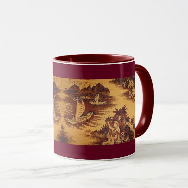 Mitt--århundrade hawaiansk design mugg (Framsida höger)