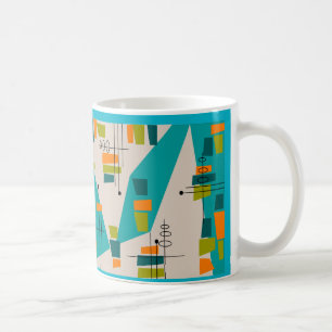Mitt--Århundrade modern abstrakt #55 Kaffemugg