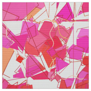 Mitt--Århundrade modern abstrakt, Fuchsia, Tyg