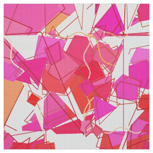 Mitt--Århundrade modern abstrakt, Fuchsia, Tyg (Provkarta)