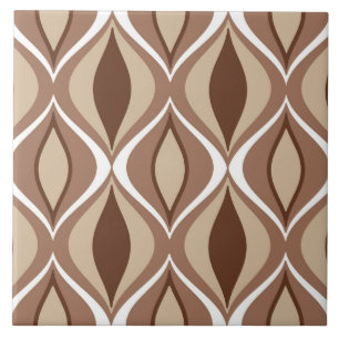 Mitt--Århundrade modern diamanter, Taupe och brun Kakelplatta
