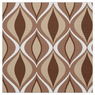 Mitt--Århundrade modern diamanter, Taupe och brun Tyg