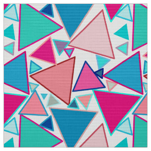 Mitt--Århundrade modern trianglar, turkos och Tyg
