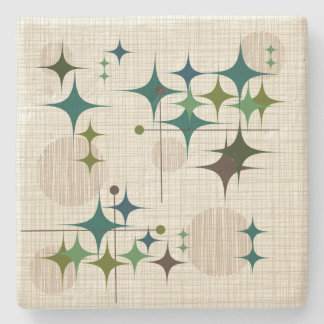 Mitt- århundrade moderna Starbursts och jordklot Stenunderlägg