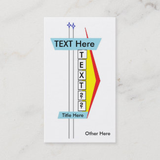 Mitt--Århundrade moderna stort festtältvisitkortar Visitkort