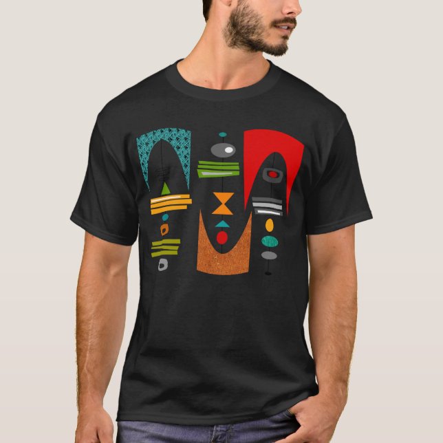 Mitt--Århundrade moderna Tiki Tok T Shirt (Framsida)