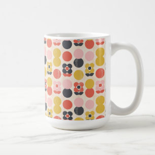 Mitt--Århundrade modernt blommamönster Kaffemugg