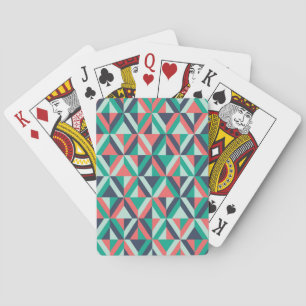 Mitt--Århundrade modernt geometriskt mönster Casinokort