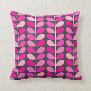 Mitt- århundradedanskalöv, Fuchsia rosor och gr Kudde