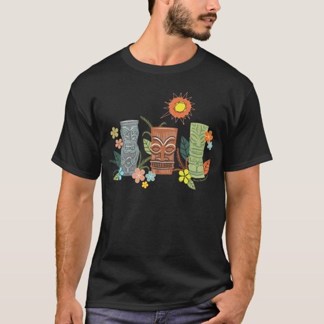 Mitt- århundradehawaiibo Tikis T Shirt (Framsida)