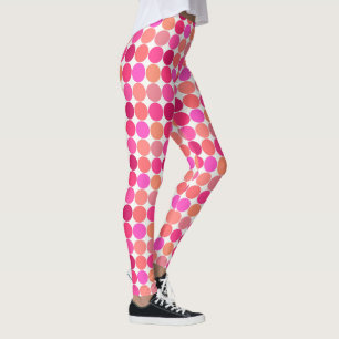 Mitt--Århundradet jätten pricker, Fuchsia rosor Leggings
