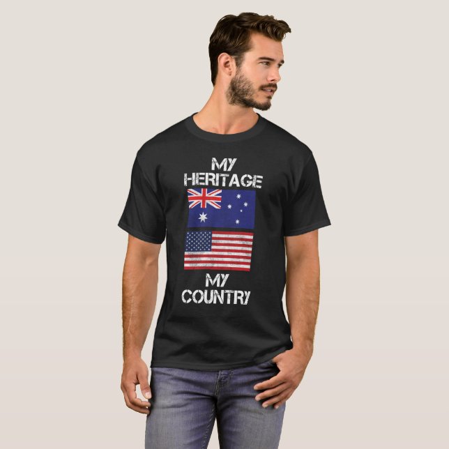 Mitt arv min australiensiska amerikanT-tröja för Tee Shirt (Hel framsida)