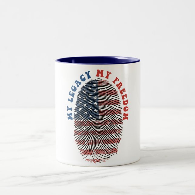 Mitt arv, min frihet Två-Tonad mugg (Center)
