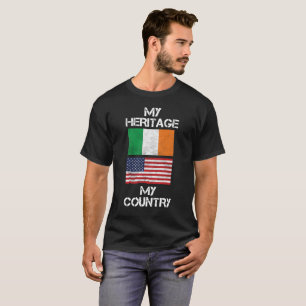 Mitt arv min irländska amerikanT-tröja för land T-shirt