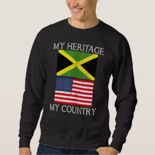 Mitt arv mitt Land-Jamaican American Tee Lång Ärmad Tröja