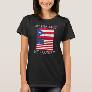 Mitt arv Mitt Land Puerto Rican American T Shirt