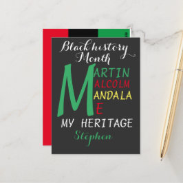 Mitt arv - svart arv - svart historik månad vykort