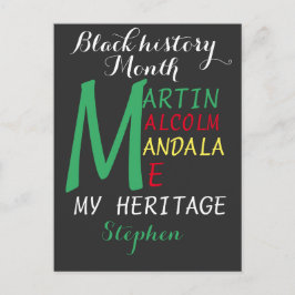 Mitt arv - svart arv - svart historik månad vykort