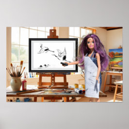 Mitt avslutat kol teckning. poster