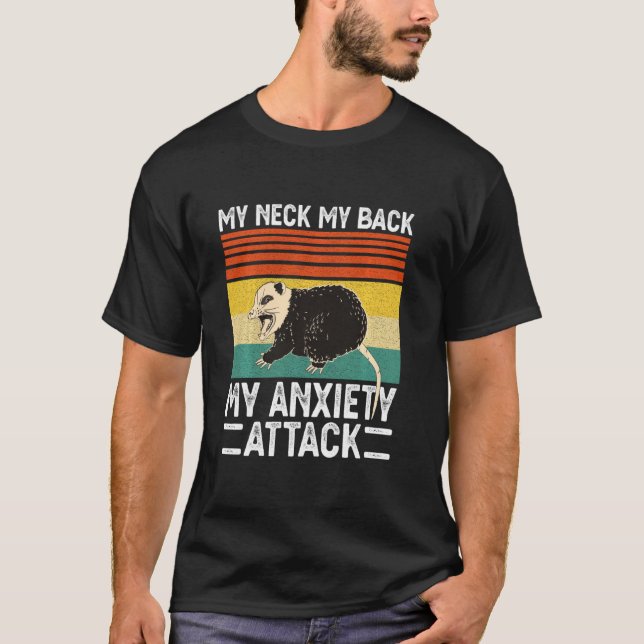Mitt bak mitt bak min ångest attackerar Råtta-muse T Shirt (Framsida)