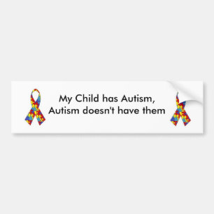 Mitt barn har Autism. Bildekal