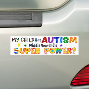 Mitt barn har AUTISM Vad är din Barn TOPPEN? Bildekal