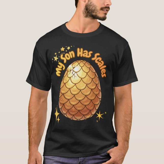 Mitt barn har fjäll Rolig Reptil Mamma T-shirt – B (Framsida)