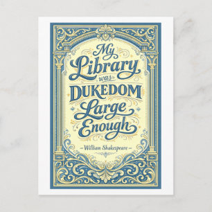 "Mitt bibliotek" Shakespeare Vykort
