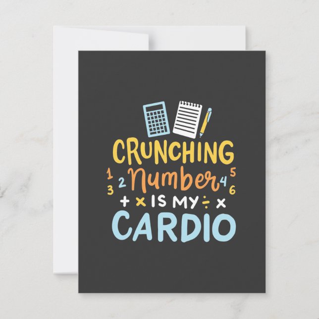 Mitt Cardio-nummer för räkenskapsavslutning Tack Kort (Framsida)