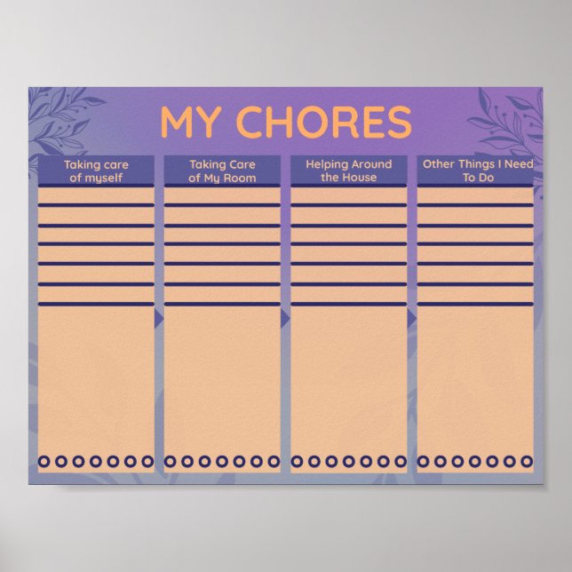 mitt chore-diagram poster (Framsidan)