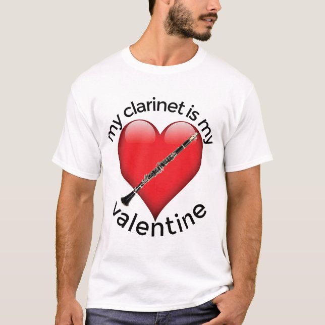 Mitt Clarinet är min Valentine T Shirt (Framsida)