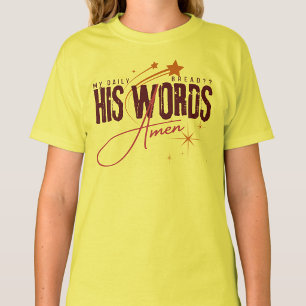 Mitt Dagliga Bröd - Andlig Bön Jesus Gul T Shirt
