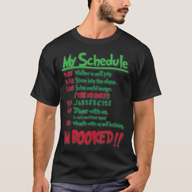 Mitt dagschema Im bokat julshjort Merry Ch T Shirt (Framsida)
