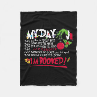 Mitt dagschema Jag är bokad jultomte jultomte Fleecefilt