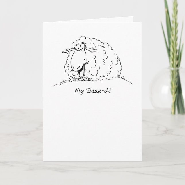 Mitt dåliga Tecknad-kort, föråldrad födelsedagskor Kort (Framsida)