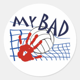 Mitt dåliga Volleyball Net Runt Klistermärke
