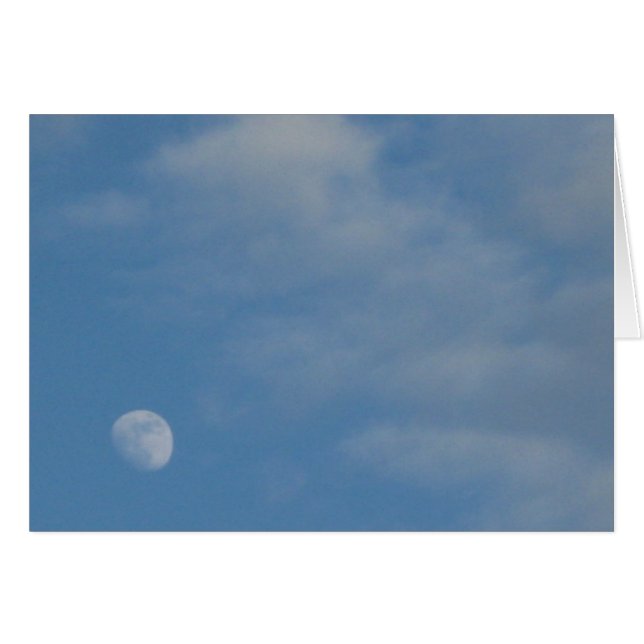 Mitt Daytime Måne - Landskapskort Hälsningskort (Framsidan Horizontal)